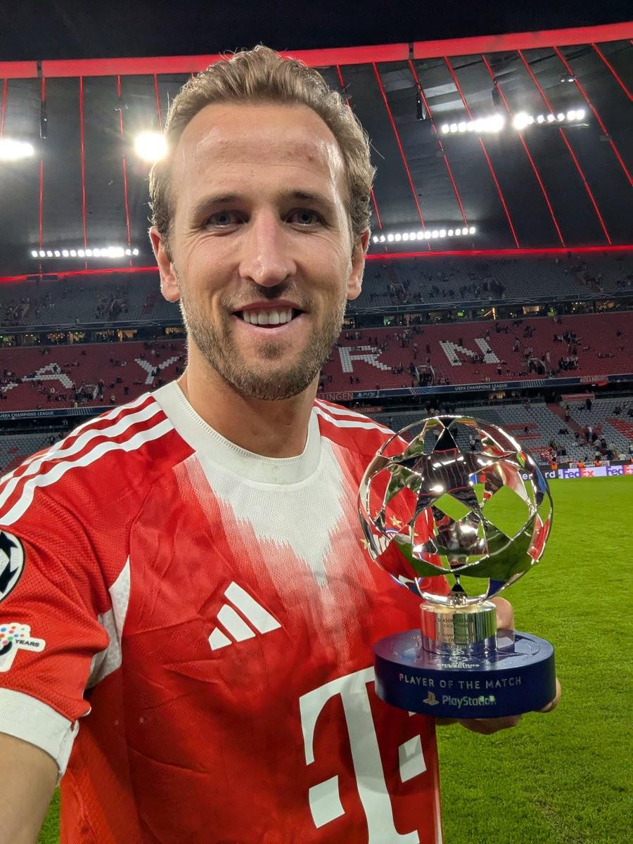 得分兩次 凱恩當(dāng)選為拜仁與切爾西冠軍聯(lián)賽的官方最佳球員