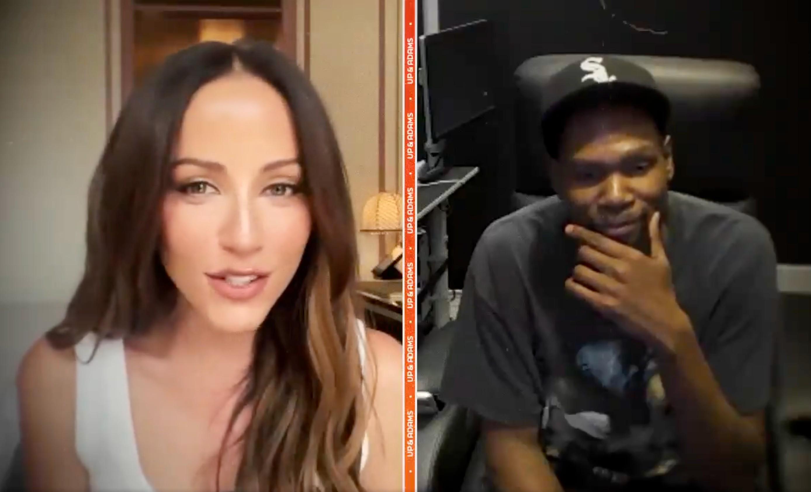 我真的很喜歡！杜蘭特邀請一位美麗的主人：來休斯頓看足球 然后一起去燒烤